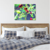 De bij met de rode ventilator canvas afdruk (Insitu (Slaapkamer))