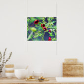 De bij met de rode ventilator poster (Keuken)