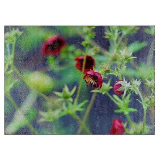 De bij met de rode ventilator snijplank (Voorkant)