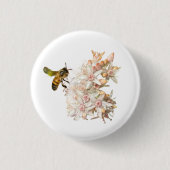 De bij, ronde button 3,2 cm (Voorkant)