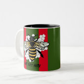 De bij tweekleurige koffiemok (Voorkant links)