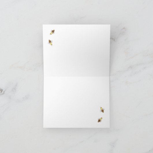 De Bij van de honing dankt Geel u Bedankkaart (Binnen)