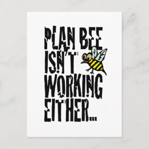 De Bij van het plan werkt niet ook niet Briefkaart