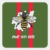 De bij vierkante sticker