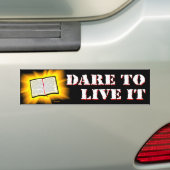 De Bijbel: Dare om het te leven Bumpersticker (Op auto)