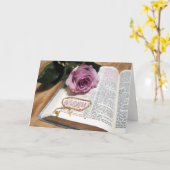 De bijbel & de Paars namen - Gewaagd John 3:16 toe Kaart (Gele Bloem)