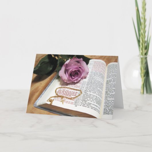 De bijbel & de Paars namen - Gewaagd John 3:16 toe Kaart (Voorkant)