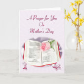 De Bijbel en het roos voor Moederdag Kaart (Gele Bloem)