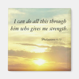 De Bijbel Filippenzen 4:13 magneet