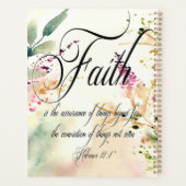 De Bijbel Hebreeën 11:1 over waterverf Planner (Achterkant)