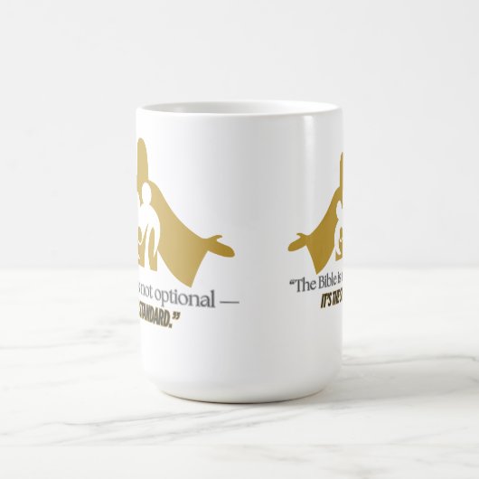 De Bijbel is geen optioneel-Christelijk geloof Koffiemok (Center)