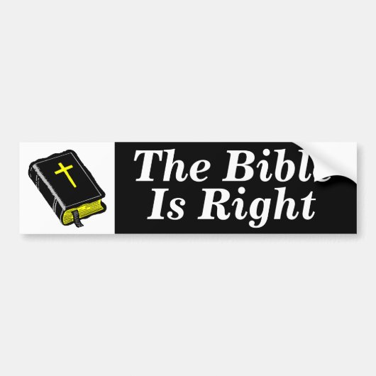 De Bijbel is juist Bumpersticker (Voorkant)