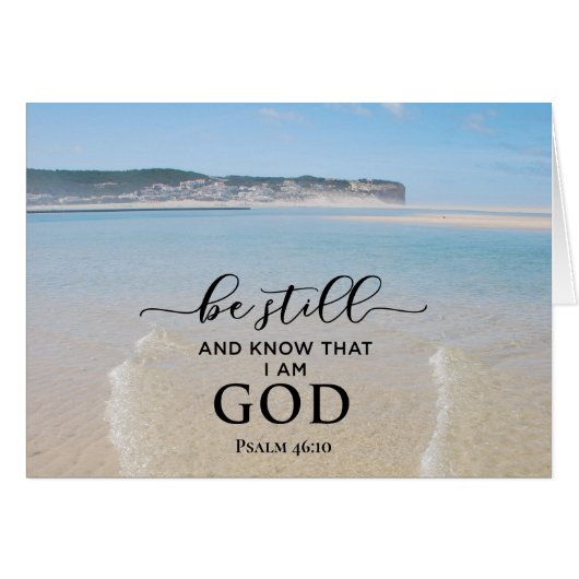 De bijbel is nog steeds en weet dat ik God Kaart b (Voorkant Horizontaal)