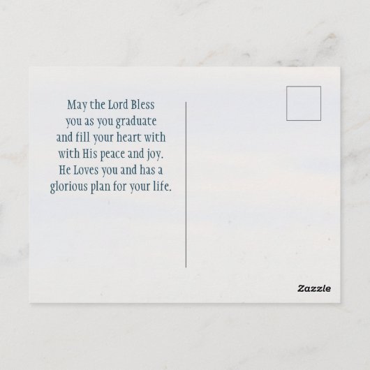 De bijbel is sterk en moedig Afstuderen Briefkaart (Achterkant)