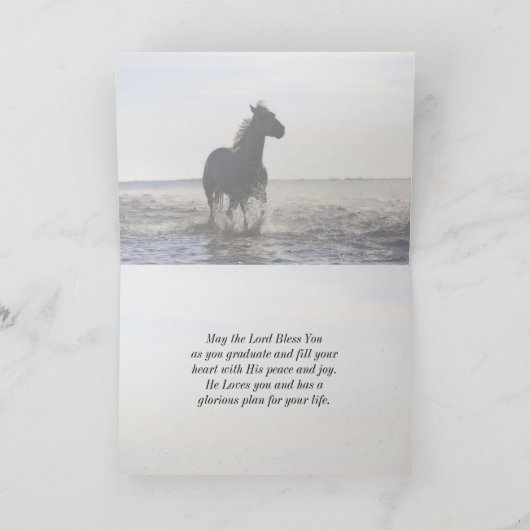 De bijbel is sterk en moedig Afstuderen Kaart (Binnen)