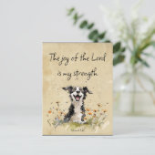 De bijbel moedigt de vreugde van de Heer aan Briefkaart (Staand voorkant)