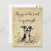 De bijbel moedigt de vreugde van de Heer aan Briefkaart (Voorkant / Achterkant)