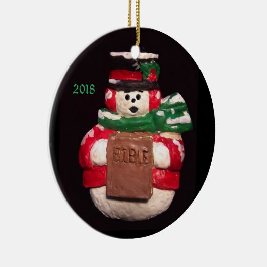 DE BIJBEL SNEEUWMAN 2018 VERZAMELBAAR ORNAMENT (Rechts)