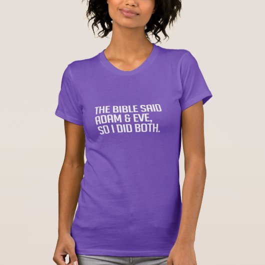 De bijbel sprak over Adam en Eva T-shirt (Voorkant)