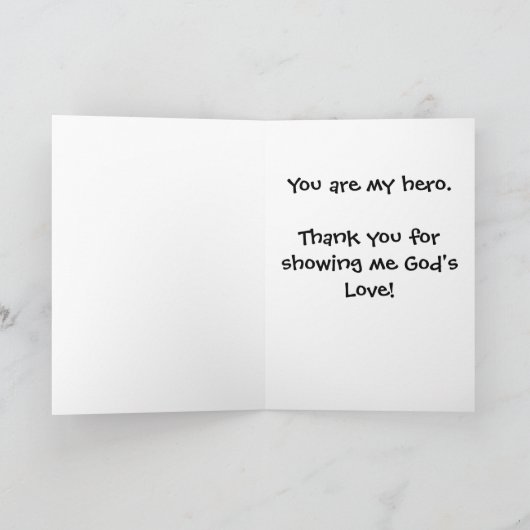 De Bijbel van de Appreciatie van de predikant Bedankkaart (Binnen)