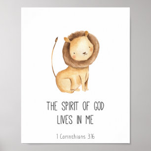 De bijbel van het kind vergroot de geest van God d Poster