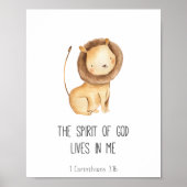 De bijbel van het kind vergroot de geest van God i Poster (Voorkant)