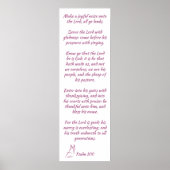 De Bijbel Verse Psalm 100 Serve the Lord Poster (Voorkant)