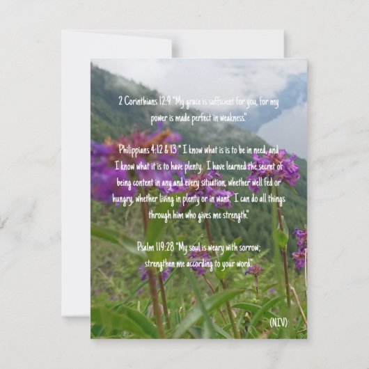 De Bijbel verteert over Sterkte Kaart (Achterkant)