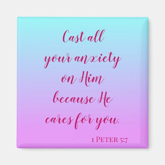 De bijbelinspiratie werpt al uw angstgevoelens op. magneet (Voorkant)