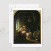 De Bijbelles of Anne en Tobias (olie op het paneel Briefkaart (Voorkant / Achterkant)