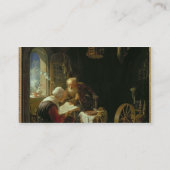 De Bijbelles of Anne en Tobias (olie op het paneel Visitekaartje (Achterkant)