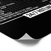 De bijbelse Bijbel Noodnummers God Poster (Hoek)