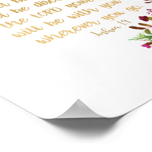 De bijbelse muur is sterk en moedig poster (Hoek)