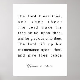 De bijbelse priesterzegening poster