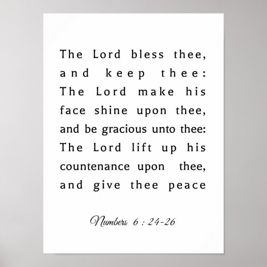 De bijbelse priesterzegening poster (Voorkant)