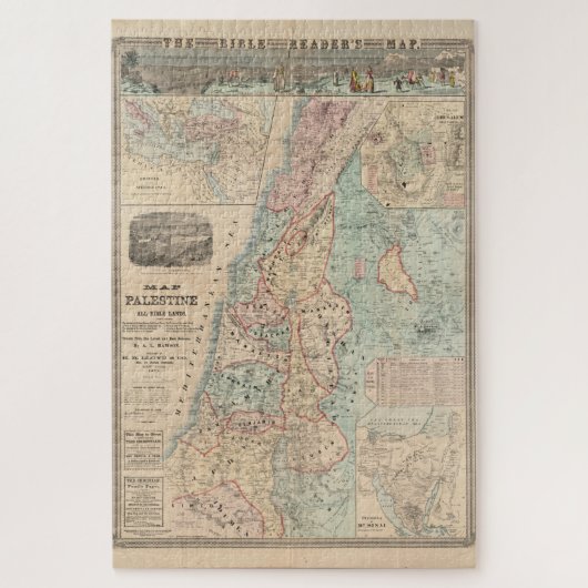 De bijbelse roemeense heilige landkaart legpuzzel (Verticaal)