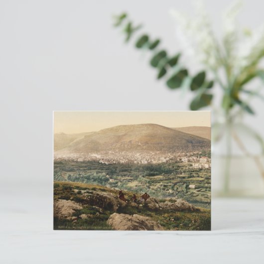 De bijbelse stad Shechem (Nablus) Briefkaart (Staand voorkant)