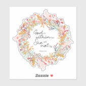 De bijbelse Verse Citaat God ligt in haar psalms Sticker (Vel)