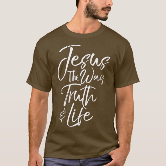 De Bijbelse Verse Citaat Mannen Jezus hoe de waarh T-shirt (Voorkant)