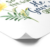 De bijbelverse God hield zo van de wereld die hij  Poster (Hoek)