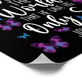 De bijbelverse God hield zo van de wereld die hij  Poster (Hoek)