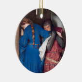 de bijeenkomst van Frederic Burton in turret Keramisch Ornament (Rechts)