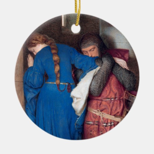 de bijeenkomst van Frederic Burton in turret Keramisch Ornament (Voorkant)