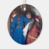 de bijeenkomst van Frederic Burton in turret Keramisch Ornament (Links)