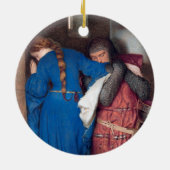 de bijeenkomst van Frederic Burton in turret Keramisch Ornament (Achterkant)