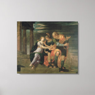 De bijeenkomst van Theagenes en Chariclea Canvas Afdruk