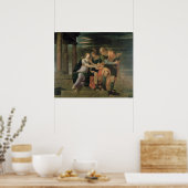 De bijeenkomst van Theagenes en Chariclea Poster (Keuken)