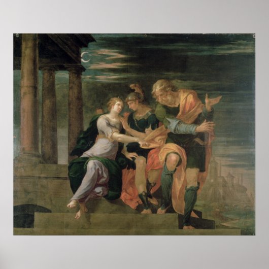 De bijeenkomst van Theagenes en Chariclea Poster (Voorkant)