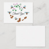De bijen bedankt kaart notitiekaartje (Voorkant / Achterkant)