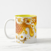 "De bijen hebben het" tweekleurige keramische Mok (Links)